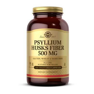 Шелуха подорожника (Plantago ovata) Solgar Psyllium Husk Fiber 500 mg (200 veg caps)