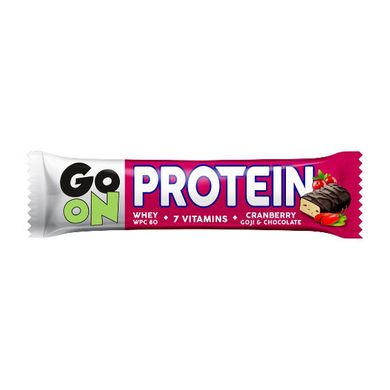 Протеїновий Батончик GoOn Nutrition Protein Bar ягоди годжі і шоколад (50 g, cranberry goji & chocolate)