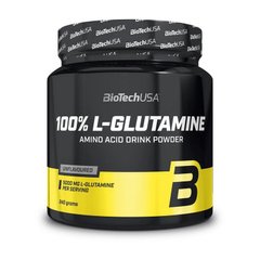 Аминокислота L-глютамин Биотеч / BioTech L-Glutamine 100% (240 g, unflavored)