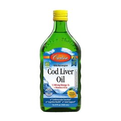 Риб'ячий жир з печінки тріски Carlson Labs Cod Liver Oil 1,100 mg Omega-3s + Vitamins A & D3 (500 ml)