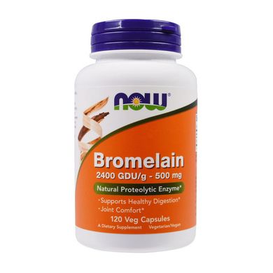 Бромелаин Now Foods Bromelain 2400 GDU/g - 500 mg (120 veg caps)
