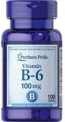 Vitamin B-6 100 mg (100 tablets) Puritan's Pride