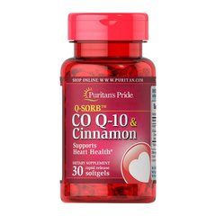 Q-SORB Co Q-10 120 mg & Cinnamon 1000 mg (30 softgels) Puritan's Pride