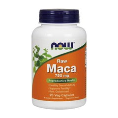 Мака перуанская Now Foods Raw Maca 750 mg raw 90 veg caps