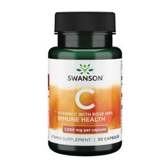 Витамин Ц с экстрактом плодов шиповника Свансон / Swanson Vitamin C 1,000 mg with Rose Hips (30 caps)