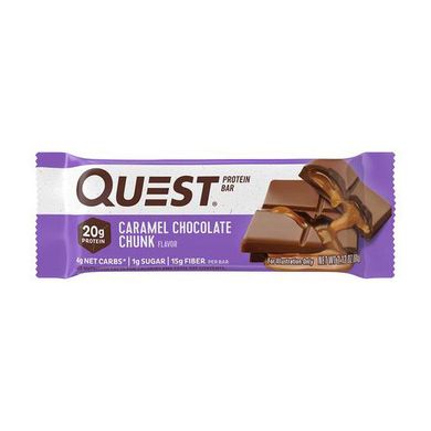 Протеїновий Батончик Quest Nutrition Protein Bar шоколад і карамель (60 g, chocolate caramel chunk)