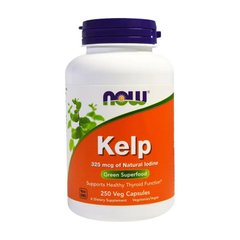 Натуральный йод (ламинария) (из Келп) бурая водоросль Нау Фудс / Now Foods Kelp 325 mcg 250 veg caps / вег ка