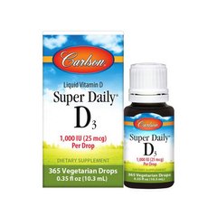 Жидкий витамин Д-3 Carlson Labs Super Daily D3 Liquid 1000 iu (10,3 ml)