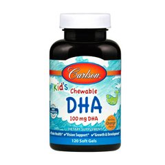 Рыбий жир для детей Омега 3 Carlson Labs Kid's Chewable DHA 100 mg (120 soft gels)