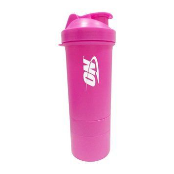 Шейкер для спортивного харчування Optimum Nutrition Shaker ON 3 in 1 with metal ball (600 ml, pink)