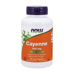 Кайенский перець (Capsicum annuum) (плоди) Now Foods Cayenne 500 mg (100 veg caps)
