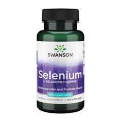 Селен (L-селенометионин) Свансон / Swanson Selenium 100 mcg (200 caps)