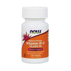 Vitamin D-3 10,000 IU (120 softgels) NOW