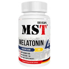 Мелатонин + Магний + вит B6 МСТ / MST Melatonin 4 мг + Magnesium + B6 100 вег капсул