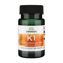 Вітамін К1 Свансон / Swanson K1 100 mcg (100 tab)