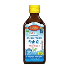 Риб'ячий жир Омега 3 для дітей Carlson Labs kid's The VeryFinest Fish Oil 800 mg Omega-3s (200 ml)