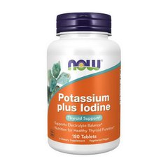 Калий плюс йод (Йодид калия) Now Foods Potassium plus Iodine (180 tab)