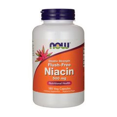 Flush-Free Niacin 500 mg Double Strength (180 veg caps) NOW