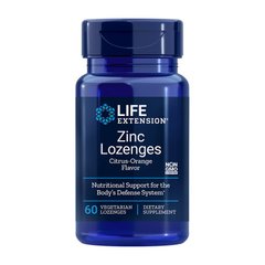 Цинк оксид и глюконат минерал Life Extension Zinc Lozenges (60 veg lozenges)