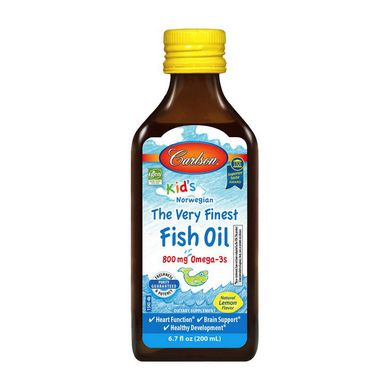 Рыбий жир Омега 3 для детей Carlson Labs Kid's The VeryFinest Fish Oil 800 mg Omega-3s (200 ml)