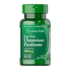 Chromium Picolinate 800 mcg Yeast Free (90 tablets) Puritan's Pride