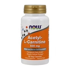 Ацетил-L-карнитин Now Foods Acetyl-L-Carnitine 500 mg 50 вег капсул
