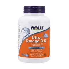 Ультра омега 3-Д рыбий жир Now Foods Ultra Omega 3-D (90 softgels)