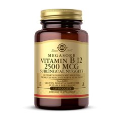 Витамин B12 (как цианокобаламин) Солгар / Solgar Vitamin B-12 2500 mcg megasorb (120 nuggets)