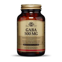 Габа (гамма-аминомасляная кислота) Solgar GABA 500 mg (100 veg caps)