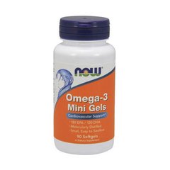 Omega-3 Mini Gels (90 softgels) жирні кислоти NOW