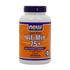 Vit-Min 75+ iron-free (90 tabs) NOW