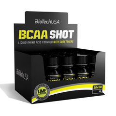 Аминокислота BCAA Shot zero carb (20*60 ml, lime) BioTech