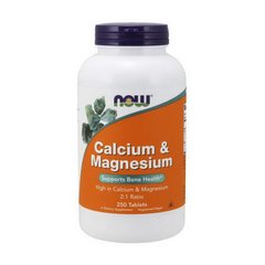Кальцій і магній Нау Фудс / Now Foods Calcium & Magnesium 250 tabs / таблеток