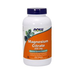 Магний (цитрат магния) Now Foods Magnesium Citrate 200 mg 250 tab
