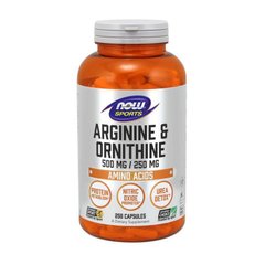 Аминокислоты L-Аргинин и L-Орнитин Now Foods Arginine & Ornithine (250 caps)