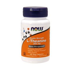 Аминокислота Л-Теанин двойная сила Нау Фудс / Now Foods L-Theanine Double Strenght 200 mg 60 вег капсул