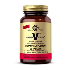 Комплекс витаминов с хелатными минералами Solgar Formula V VM - 75 (60 tab)