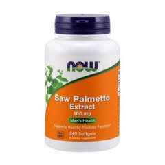 Экстракт ягод пальмы пилы Now Foods Saw Palmetto Extract 160 mg (240 softgels)