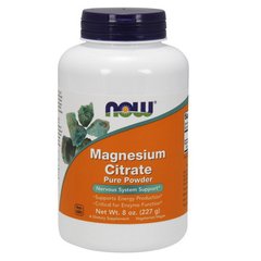 Магний (Порошок цитрат магния) Now Foods Magnesium Citrate Pure Powder 227 g