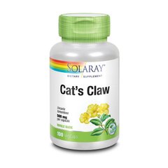 Кора котячого кігтя Соларай / Solaray cat's Claw 500 mg (100 veg caps)